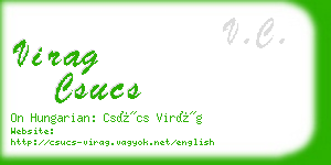 virag csucs business card